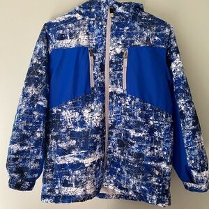 Swiss Tech Blue and White Winter Coat Size 10-12